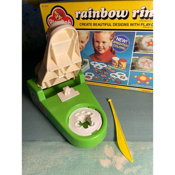 Play-Doh Rainbow Rings Extruder Toy - 1981 COMPLETE - Picture 4 of 11